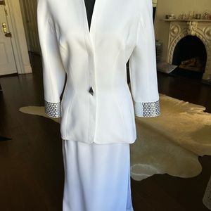 Mugler white suit